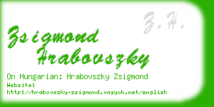 zsigmond hrabovszky business card